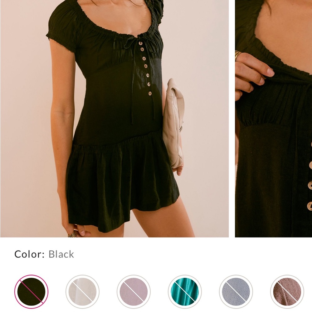 Free People Black Mini Dress